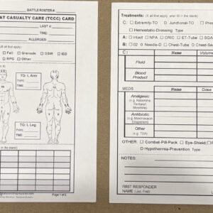 TCCC Treatment Cards - set of 10