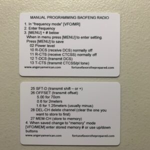 Baofeng Quick Programming card (1 card)