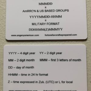 Date Time Group card