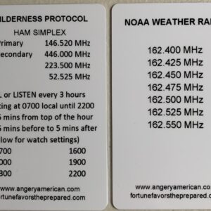 Wilderness Protocol & NOAA Wx