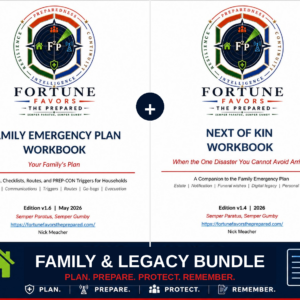 Bundle - Family Emergency Plan + Next of Kin Workbooks