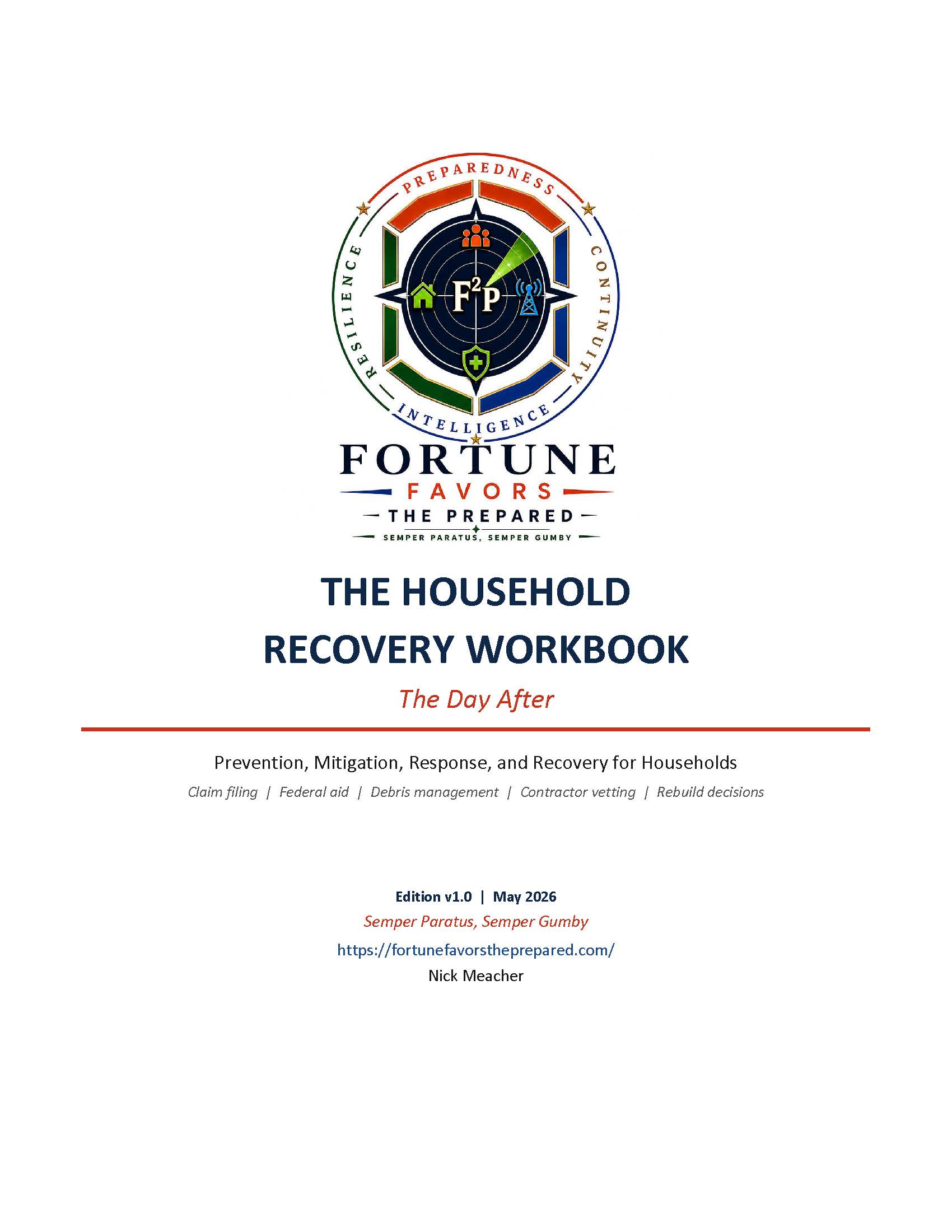 The Household Recovery Workbook cover