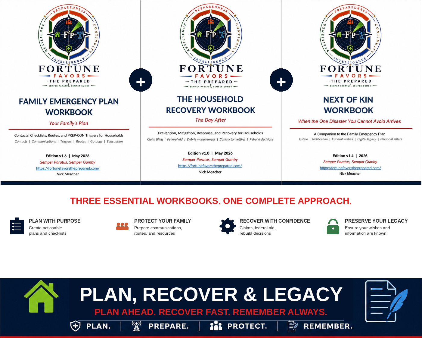 Bundle - Plan, Recover & Legacy (FEP + HRW + NOK Workbooks)