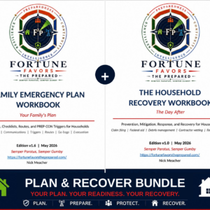Bundle - Family Emergency Plan and Household Recovery Workbooks
