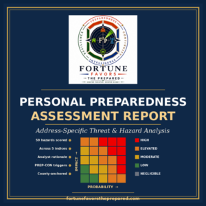 Personal Preparedness Assessment Report + Workbook Bundle