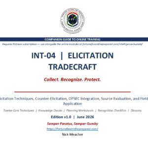 INT-04 Elicitation Tradecraft study guide