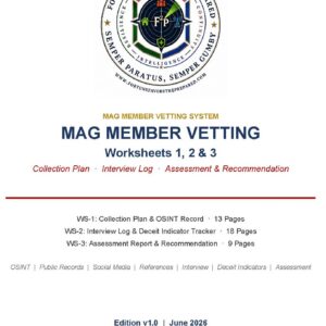 SEC-01 MAG Vetting Worksheets Set