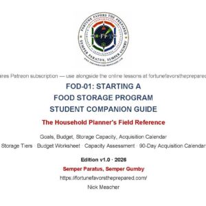 FOD-01 Starting a Food Storage Program Companion Guide